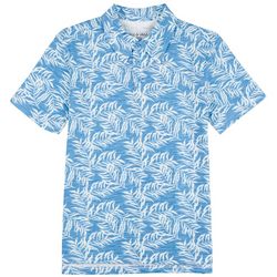 DOT & ZAZZ Big Boys Slub Leaf Print Polo Shirt