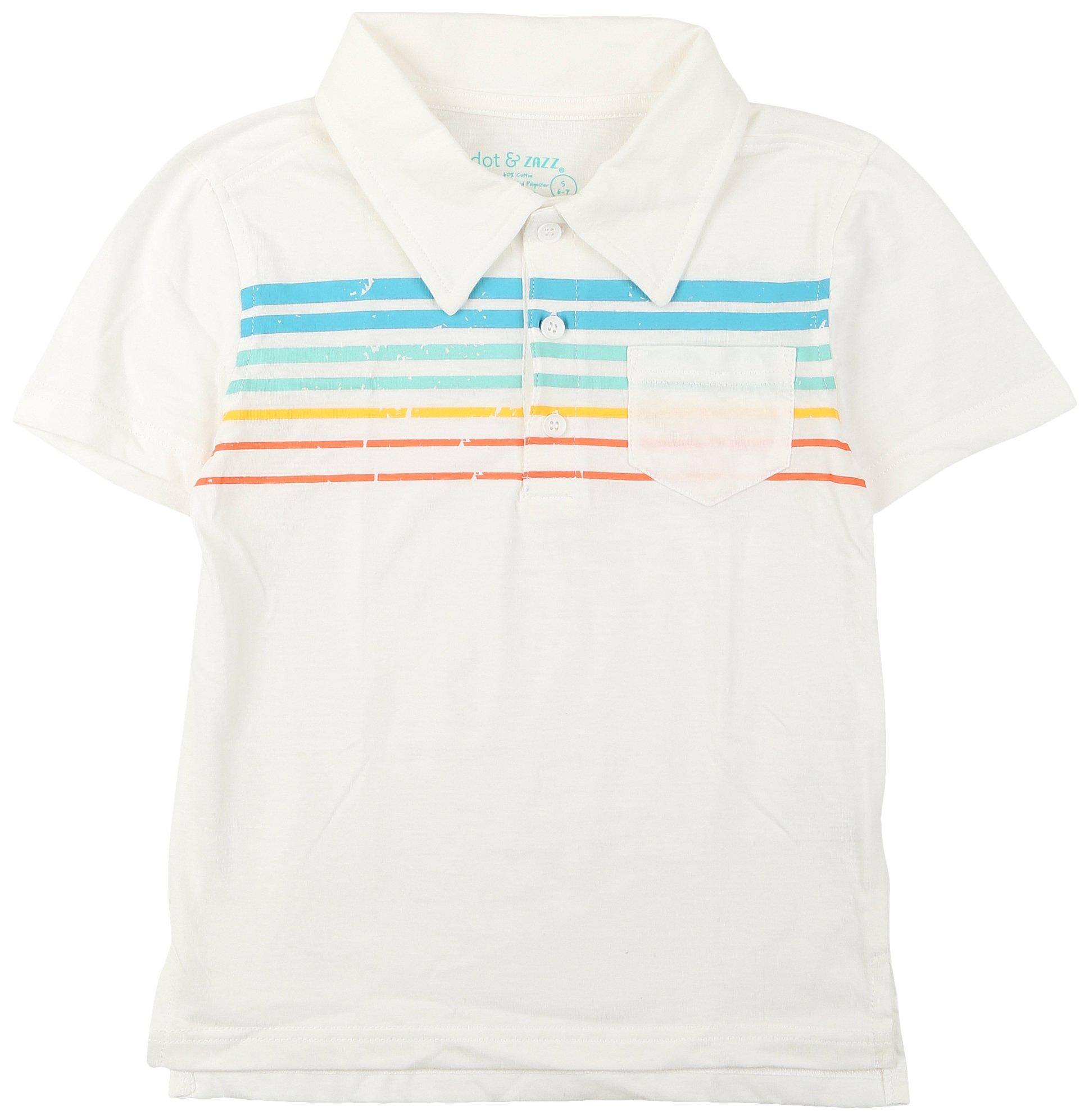 DOT & ZAZZ Little Boys Multi Stripe Polo Shirt