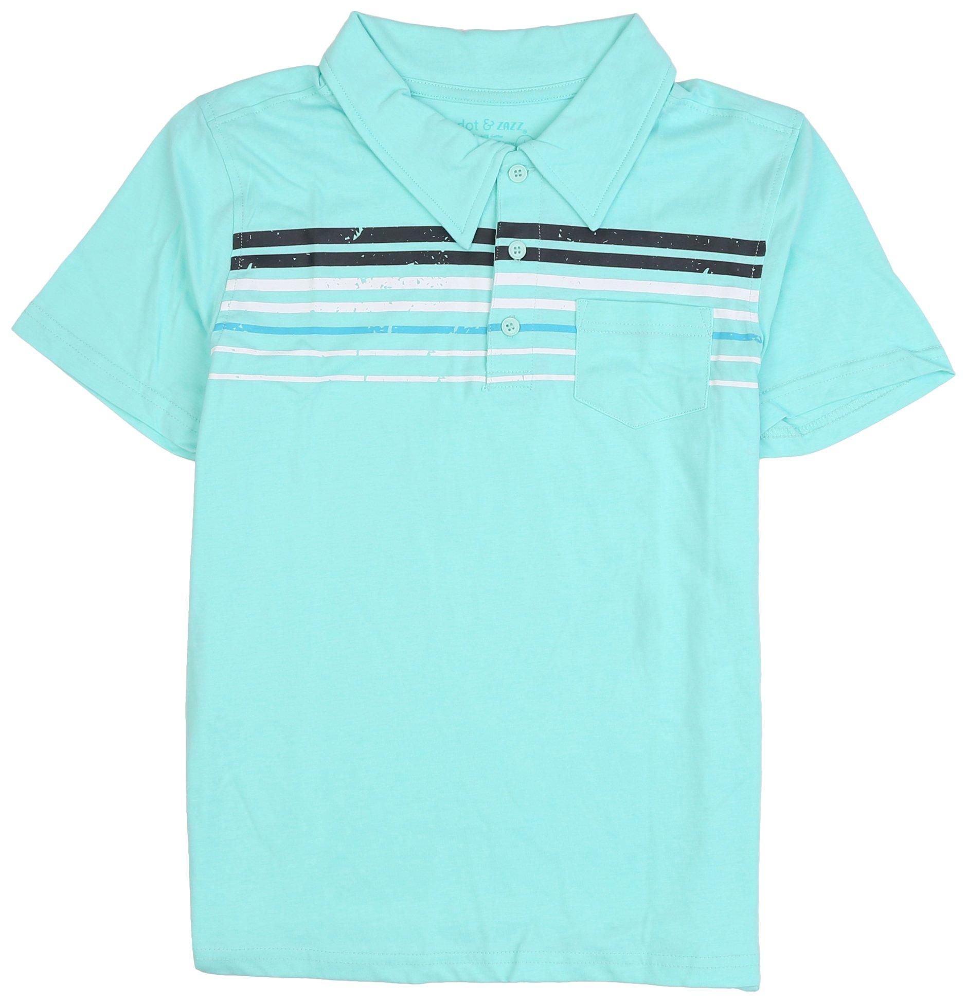 Little Boys Stripe Short Sleeve Polo Shirt