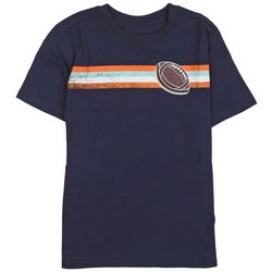 Dot & Zazz Big Boys Football Stripes Short Sleeve T-Shirt