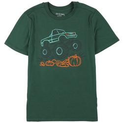 Little Boys Pumpkin Smash Truck Short Sleeve T-Shirt