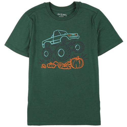 Big Boys Pumpkin Smash Truck Short Sleeve T-Shirt