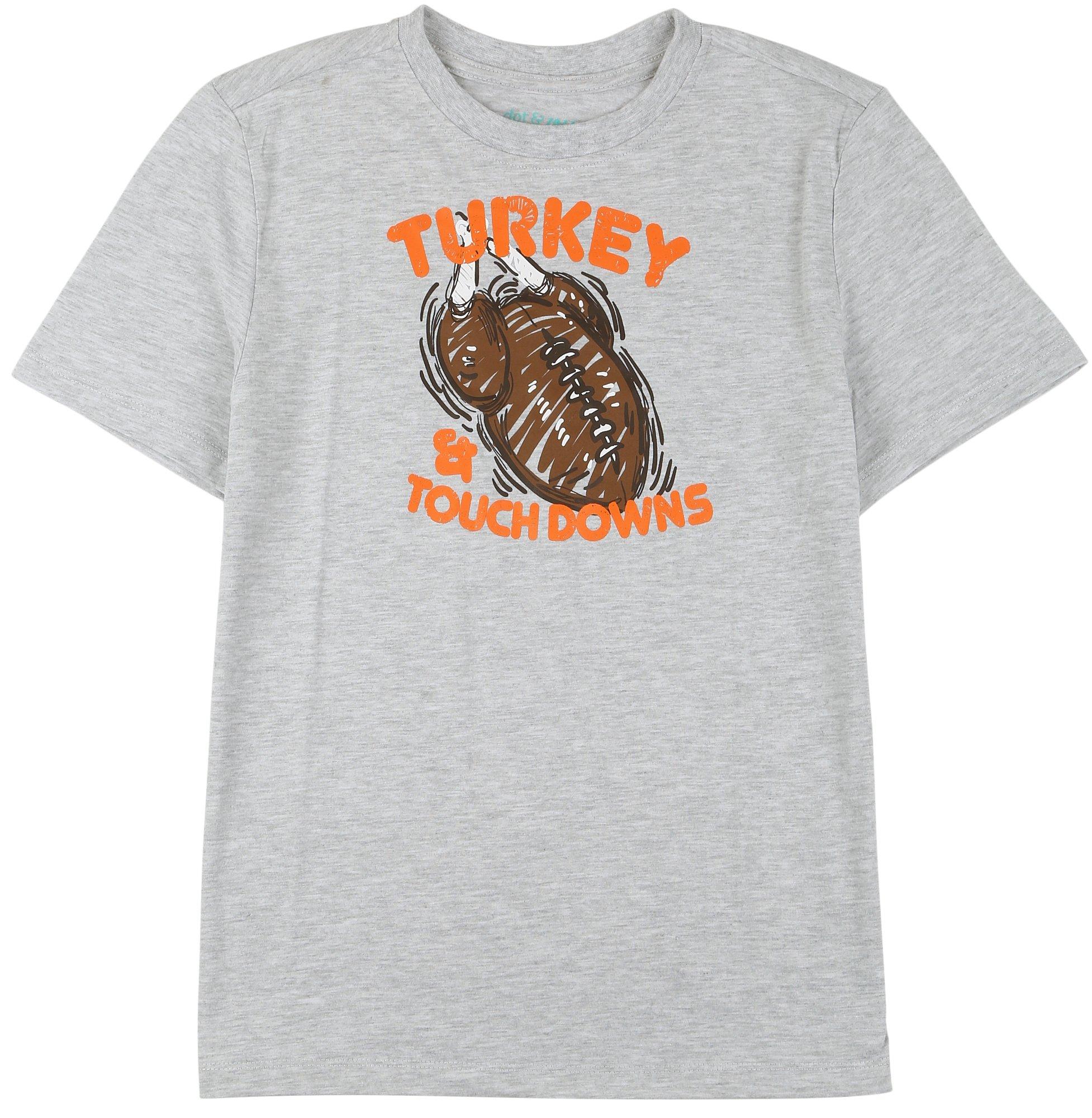 Big Boys Turkey Touchdown Short Sleeve T-Shirt