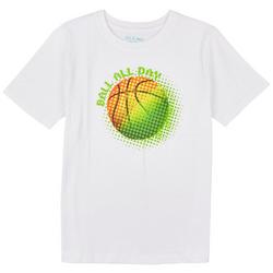 Big Boys Basketball Ball Short Sleeve T-Shirt