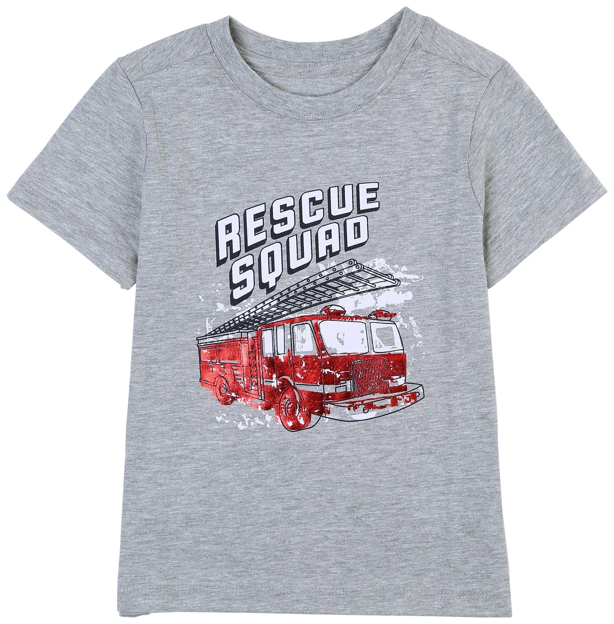 DOT & ZAZZ Big Boys Rescue Squad Short Sleeve T-Shirt