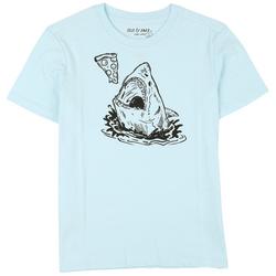 Big Boys Pizza Shark Short Sleeve T-Shirt