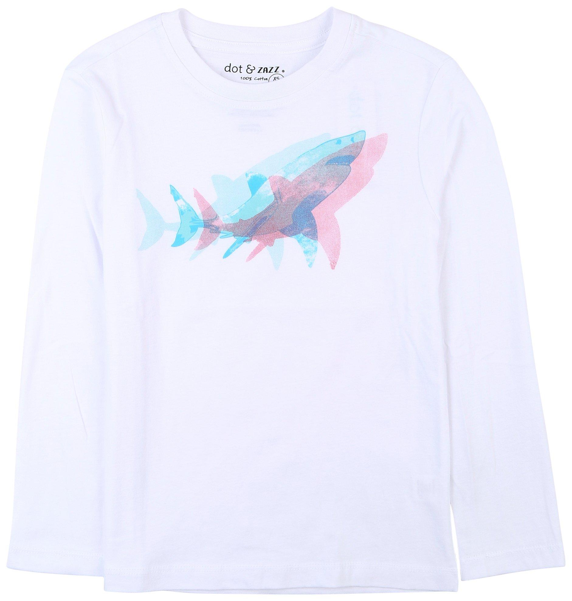Big Boys 3D Shark Long Sleeve Shirt