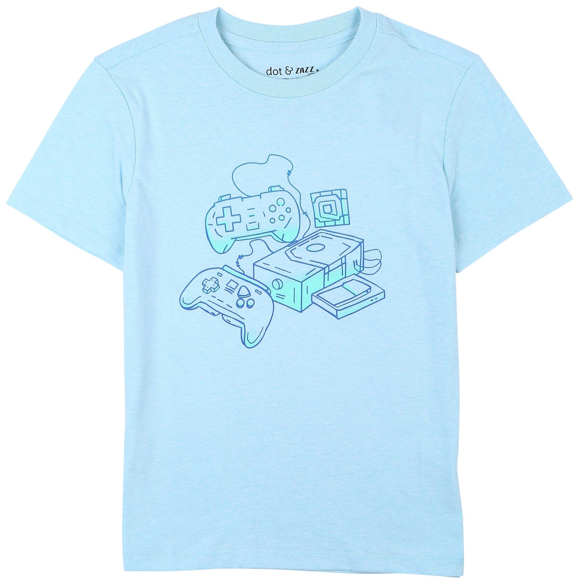 DOT & ZAZZ Big  Boys Gamer Short Sleeve T-Shirt