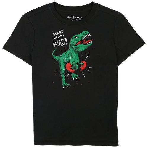 Dot & Zazz Little Boys Valentine's T-Rex T-Shirt