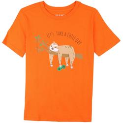 Big Boys Chill Sloth Short Sleeve T-Shirt