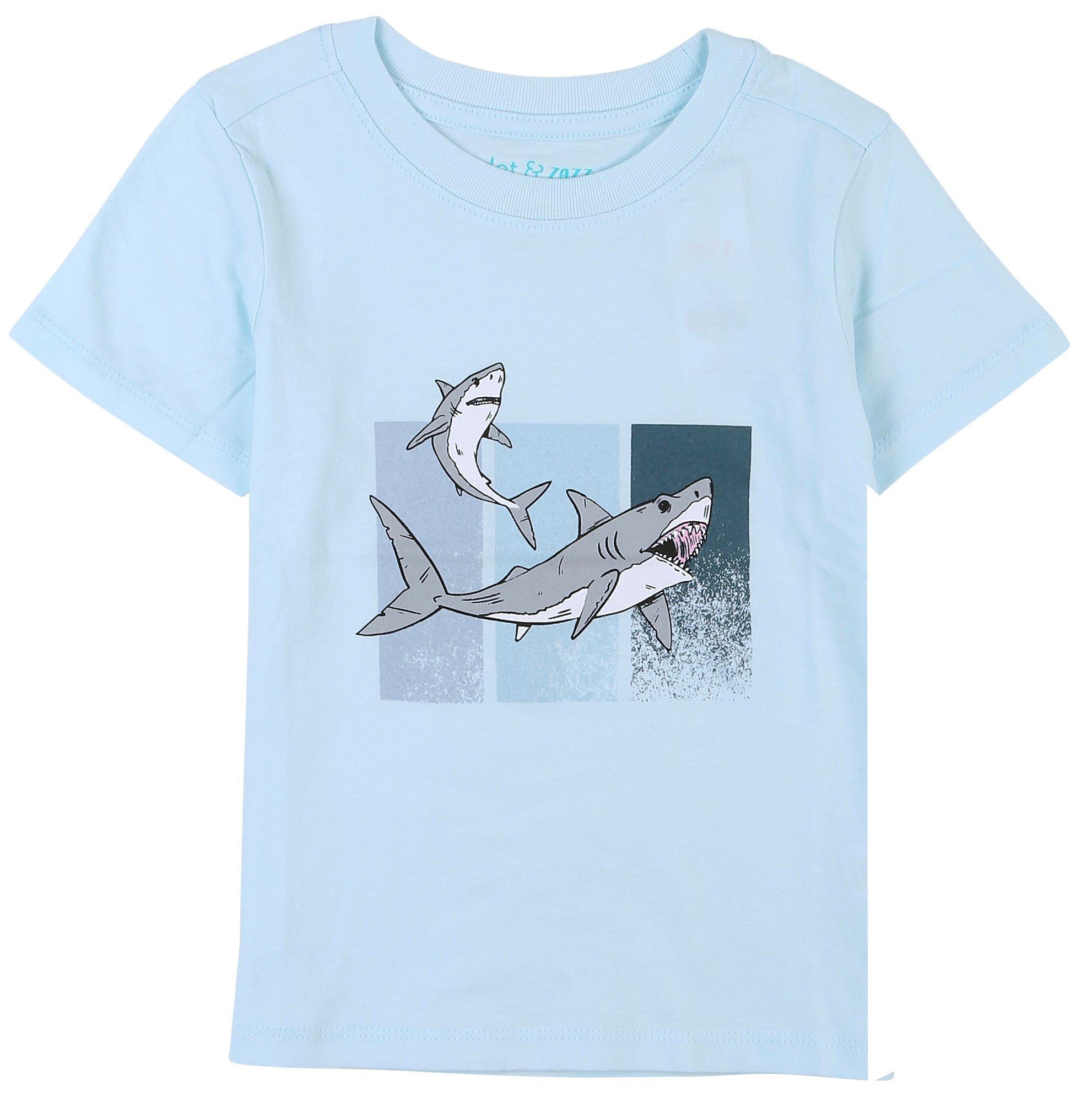 Little Boys Shark Ombre Short Sleeve T-Shirt