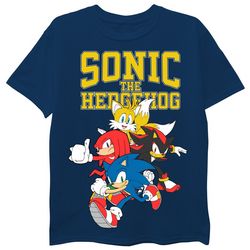 Sonic Little Boys Sonic Varsity Short Sleeve T-Shirt