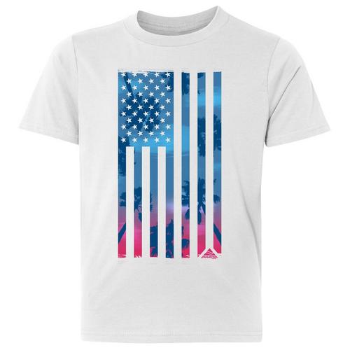 Awayalife Big Boys American Flag T-Shirt