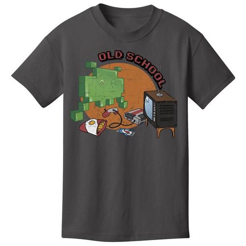 Awayalife Big Boys Old School Pixel T-Shirt