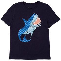 DOT & ZAZZ Little Boys Americana Shark Short Sleeve T-Shirt