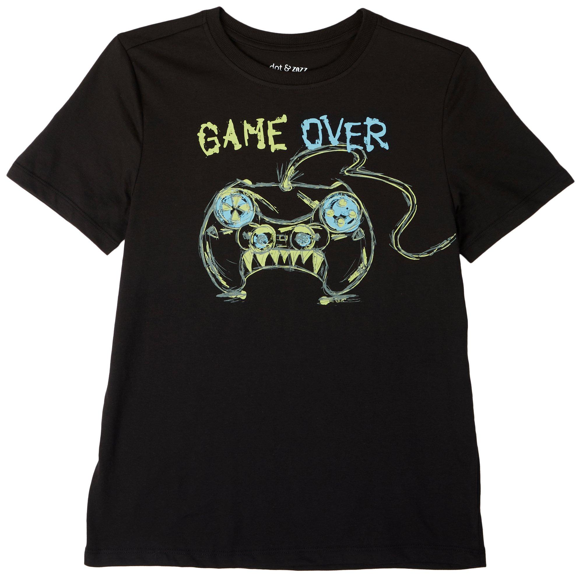 Dot & Zazz Big Boys Game Over Short Sleeve T-Shirt