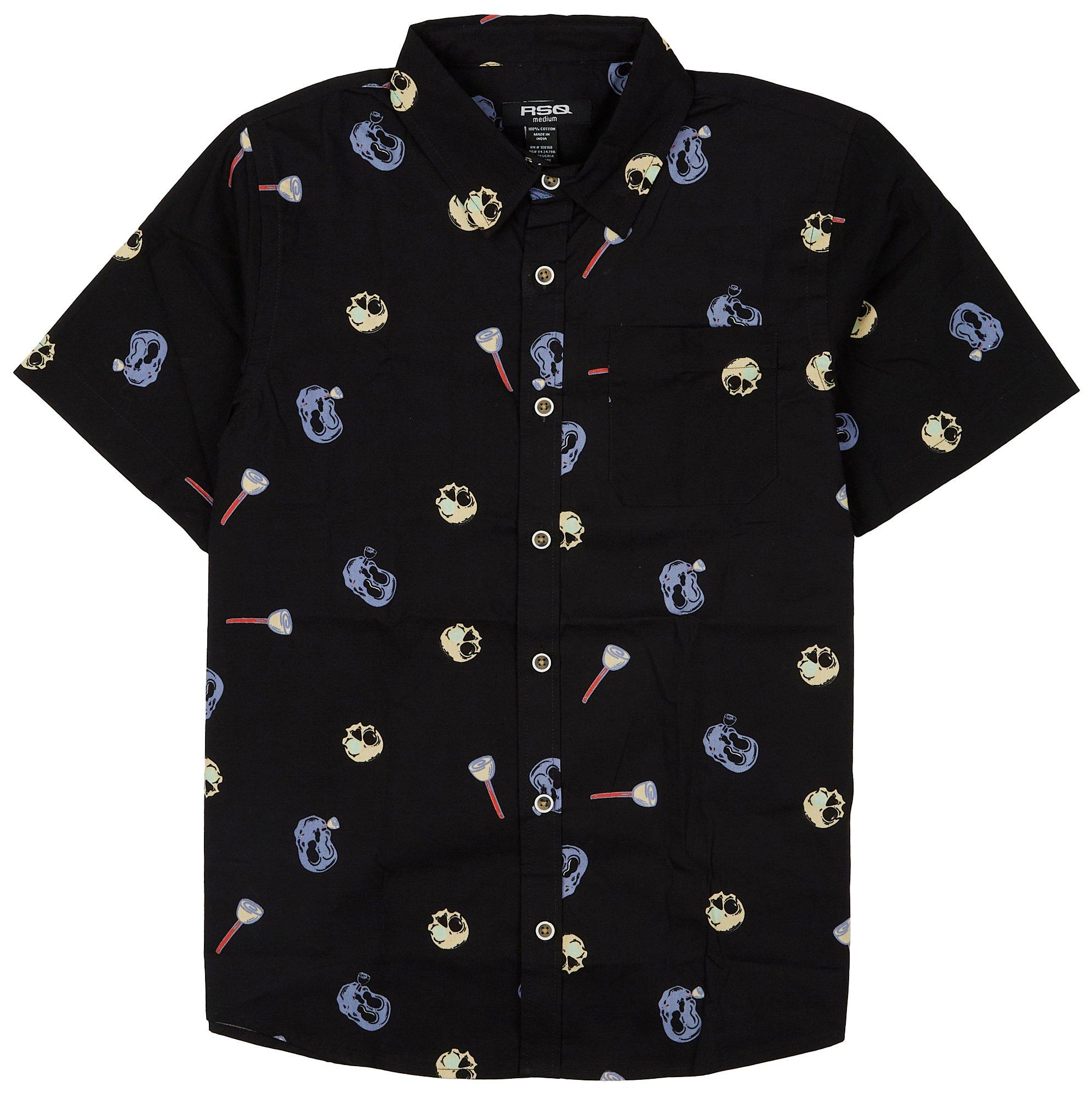 Big Boys Melting Skull Short Sleeve Shirt