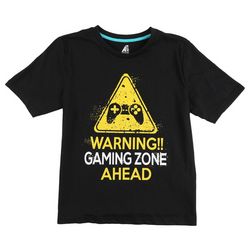 ADTN Big Boys Warning Game Zone Sinage Short Sleeve T-Shirt
