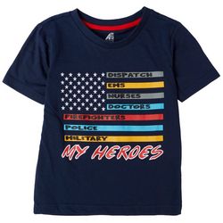 ADTN Little Boys My Heroes Flag Short Sleeve T-Shirt