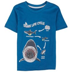 ADTN Little Boys Shark Life Cycle Short Sleeve T-Shirt