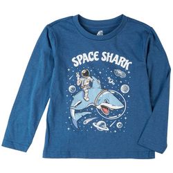 Hollywood Little Boys Space Shark Long Sleeve T-Shirt