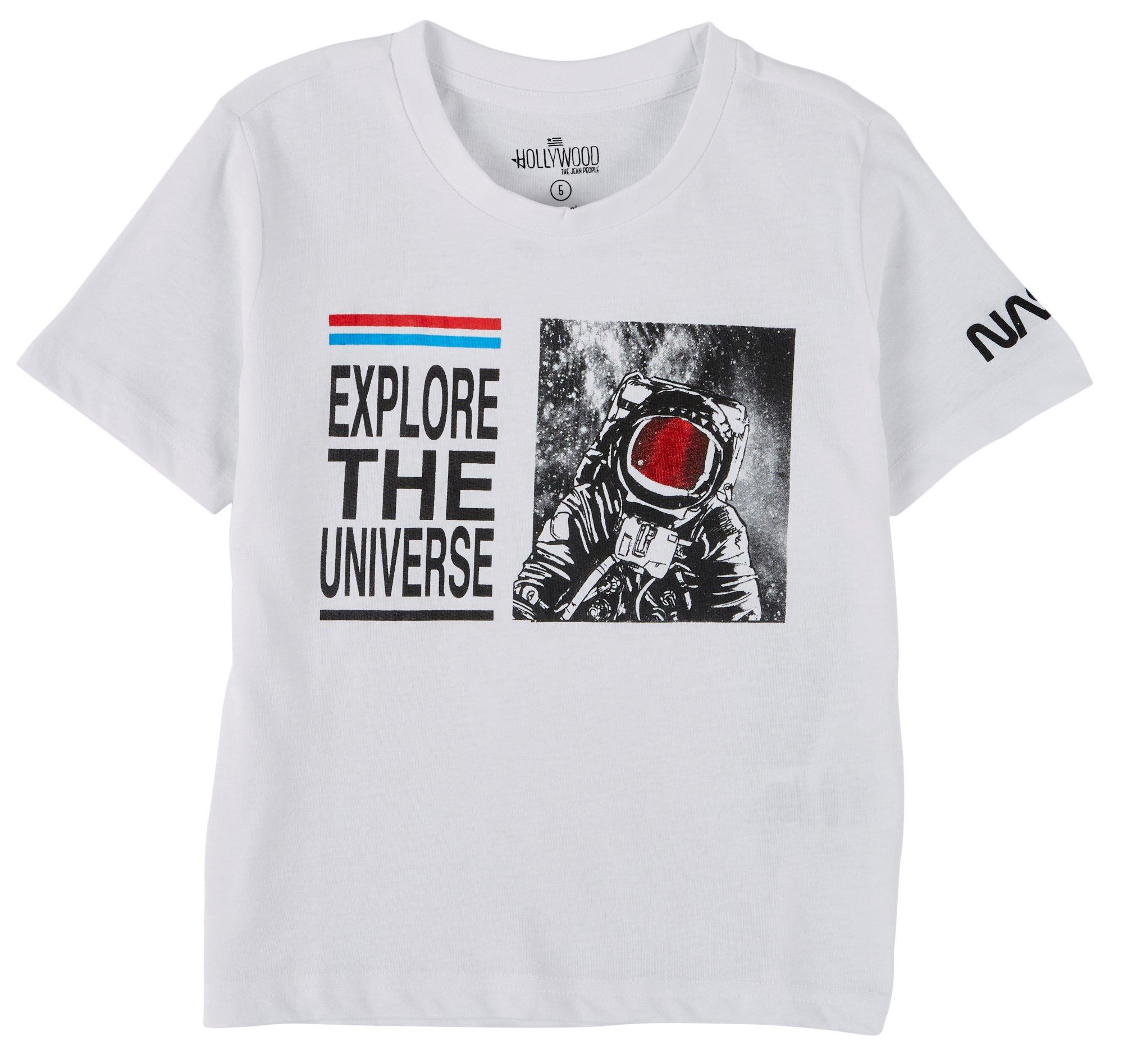 Little Boys Explore The Universe T-Shirt