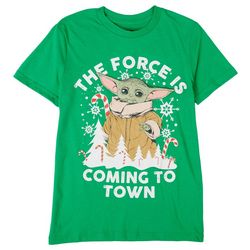 Star Wars Little Boys Christmas Baby Yoda Graphic T-Shirt