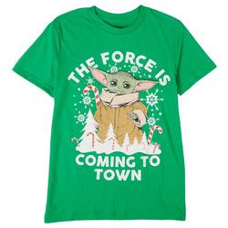 Little Boys Christmas Baby Yoda Graphic T-Shirt