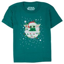 Star Wars Little Boys Christmas Screen Baby Yoda T-Shirt