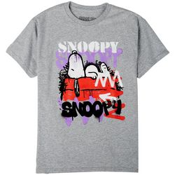 Peanuts Big Boys Snoopy Paint Screen Print T-Shirt