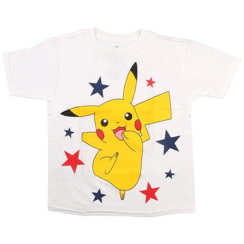 Big boys Pikachu Stars Short Sleeve T-Shirt