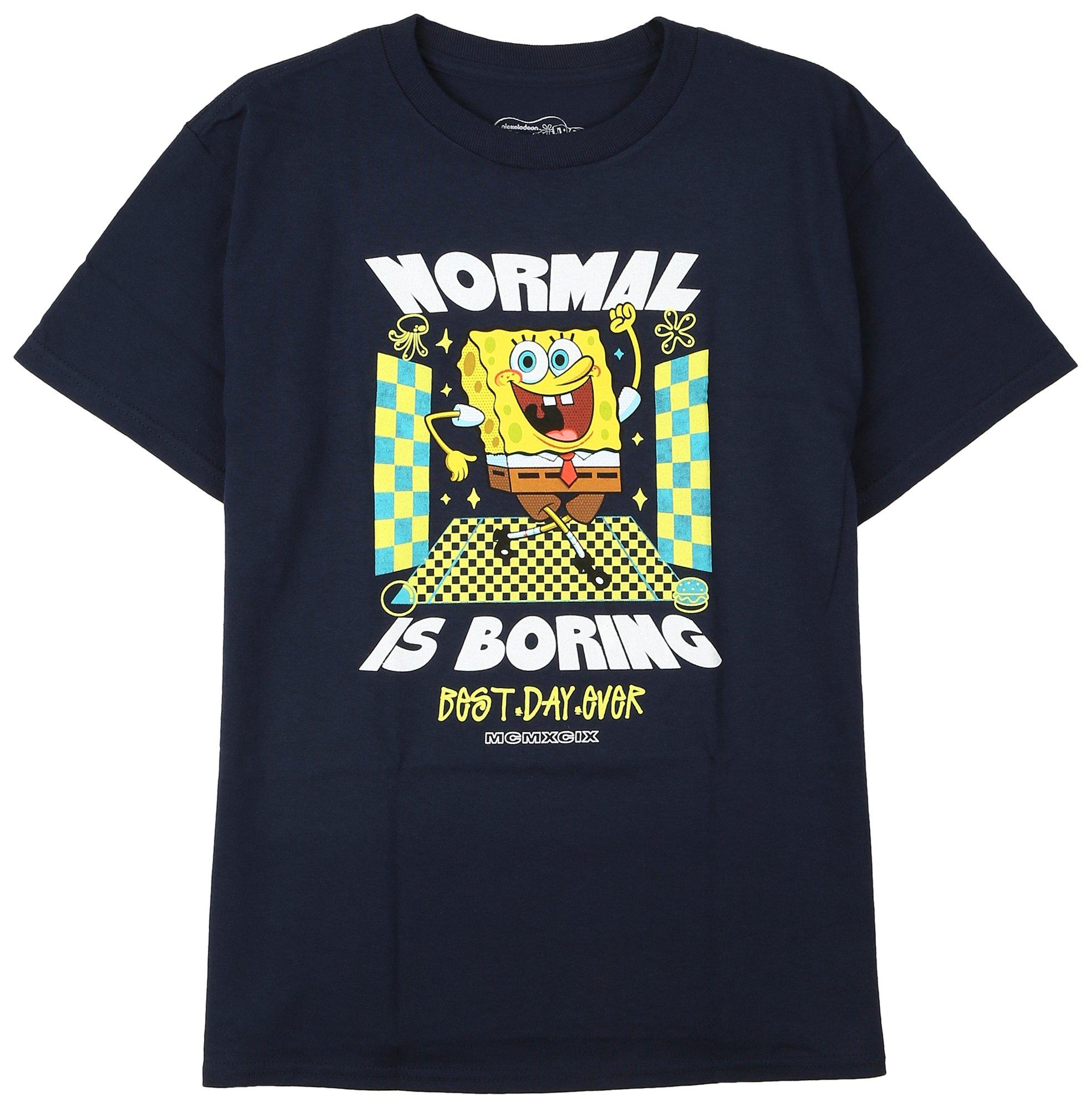Spongebob Squarepants Big Boys Normal Is Boring  T-Shirt