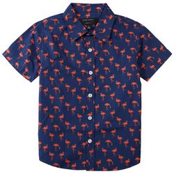 Little Boys Flamingo Woven Button Up Shirts