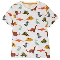 Denim & Flower Little Boys Dinosaurs Short Sleeve T-Shirt