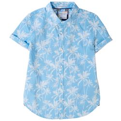 Denim & Flower Little Boys Palm Tree Button Down Shirt