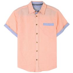 Distortion Big Boys Melange Button-Up Woven Shirt