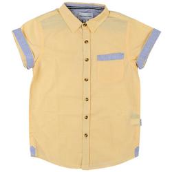 Little Boys Melange Woven Button-Up Shirt