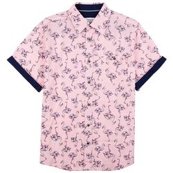 Distortion Big Boys Flamingo Woven Sleeve Shirt