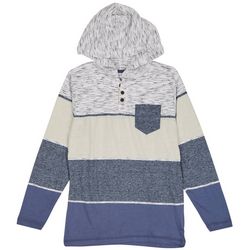 Distortion Big Boys Long Sleeve Stripe Hooded Pull Over