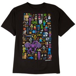 Minecraft Big Boys Mobbery Poster Short Sleeve T-Shirt