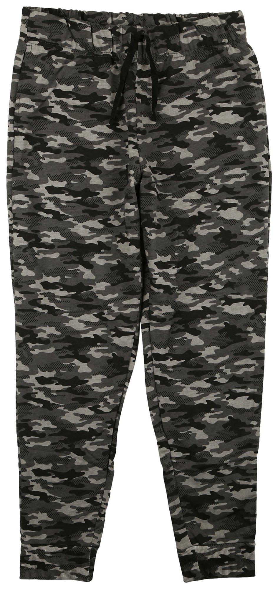 Little Boys 21 in. Grey Camo French Terry Shorts