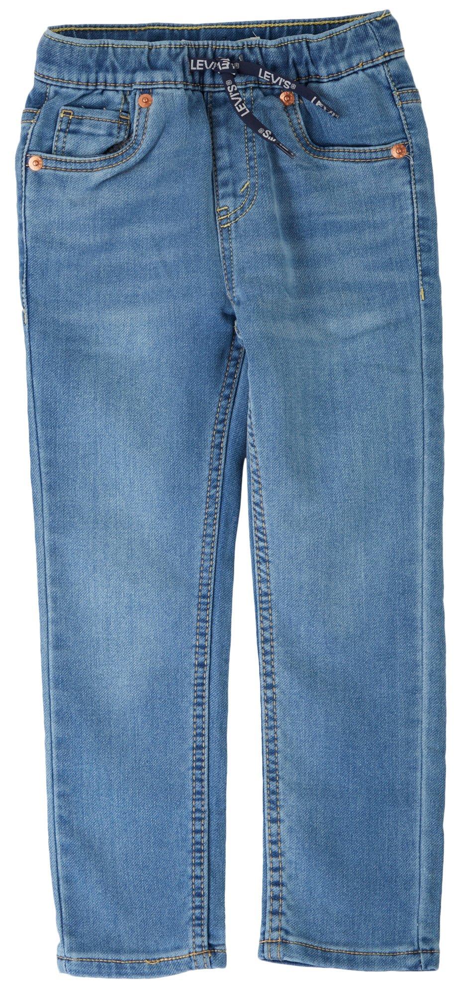 Levi's Little Boys Skinny Knit Pull On Denim Jeans