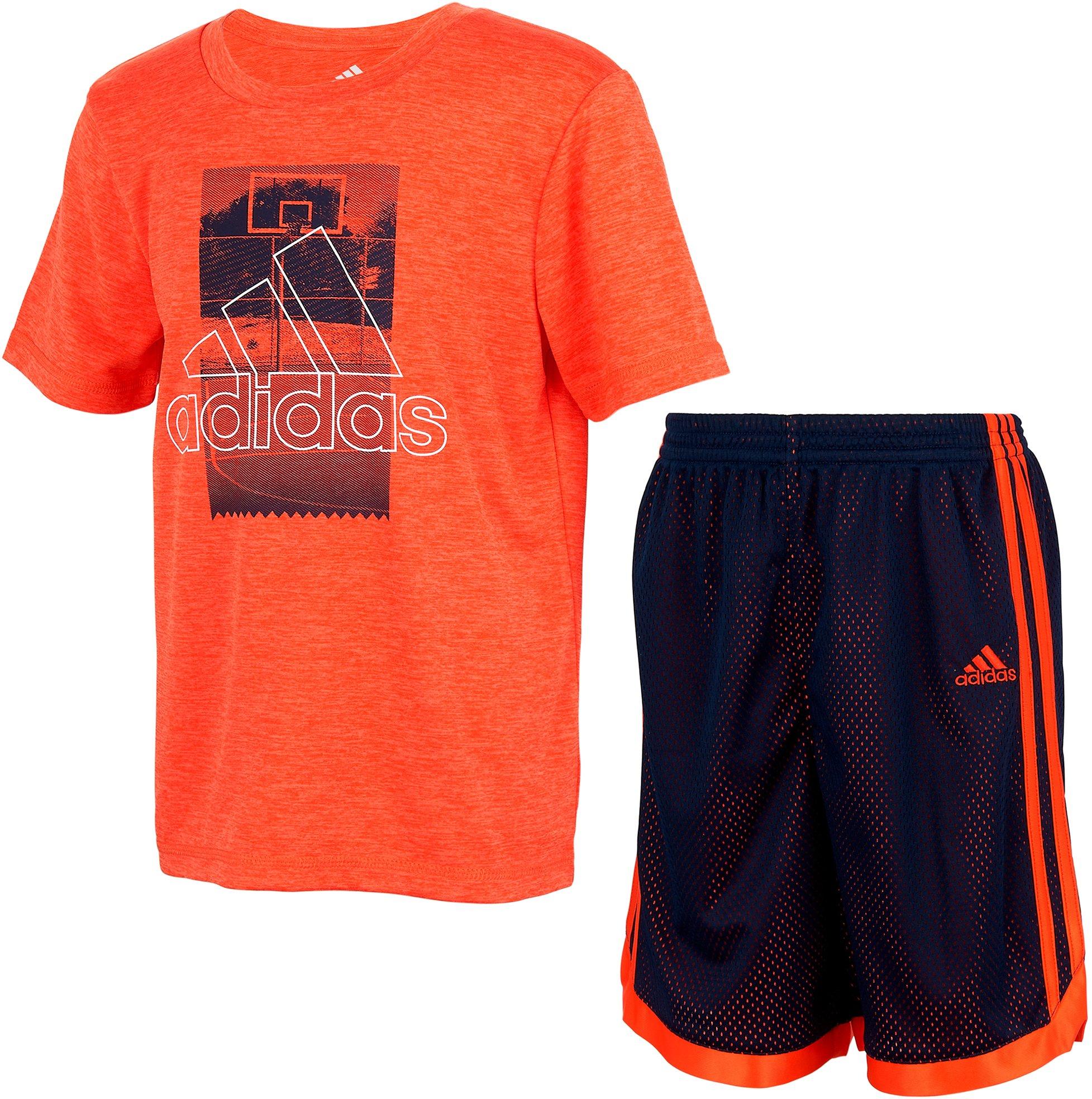 adidas 2 piece shorts set