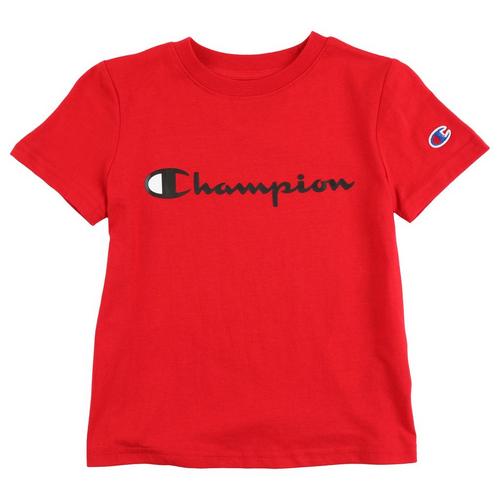 Champion Little Boys Classic Logo Short Sleeve T-Shirt