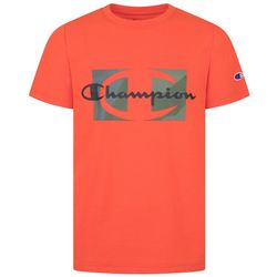 Champion Big Boys Script Camo Box T-Shirt