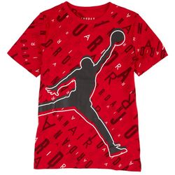 Jordan Big Boys Jumpman Allover Logo Logo T-Shirt