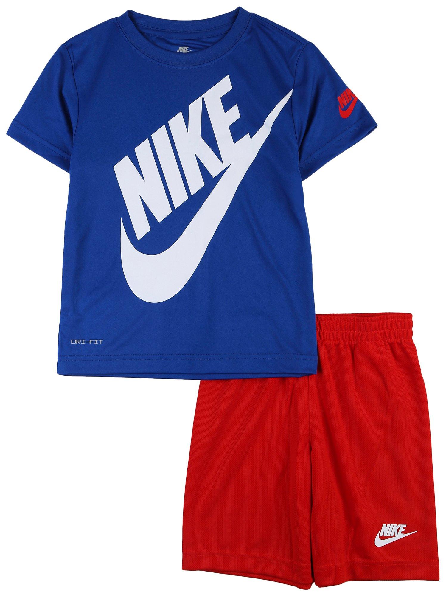 Nike Little Boys 2-pc. Futura Nike Swoosh T-Shirt