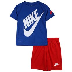 Nike Little Boys 2-pc. Futura Nike Swoosh T-Shirt Set