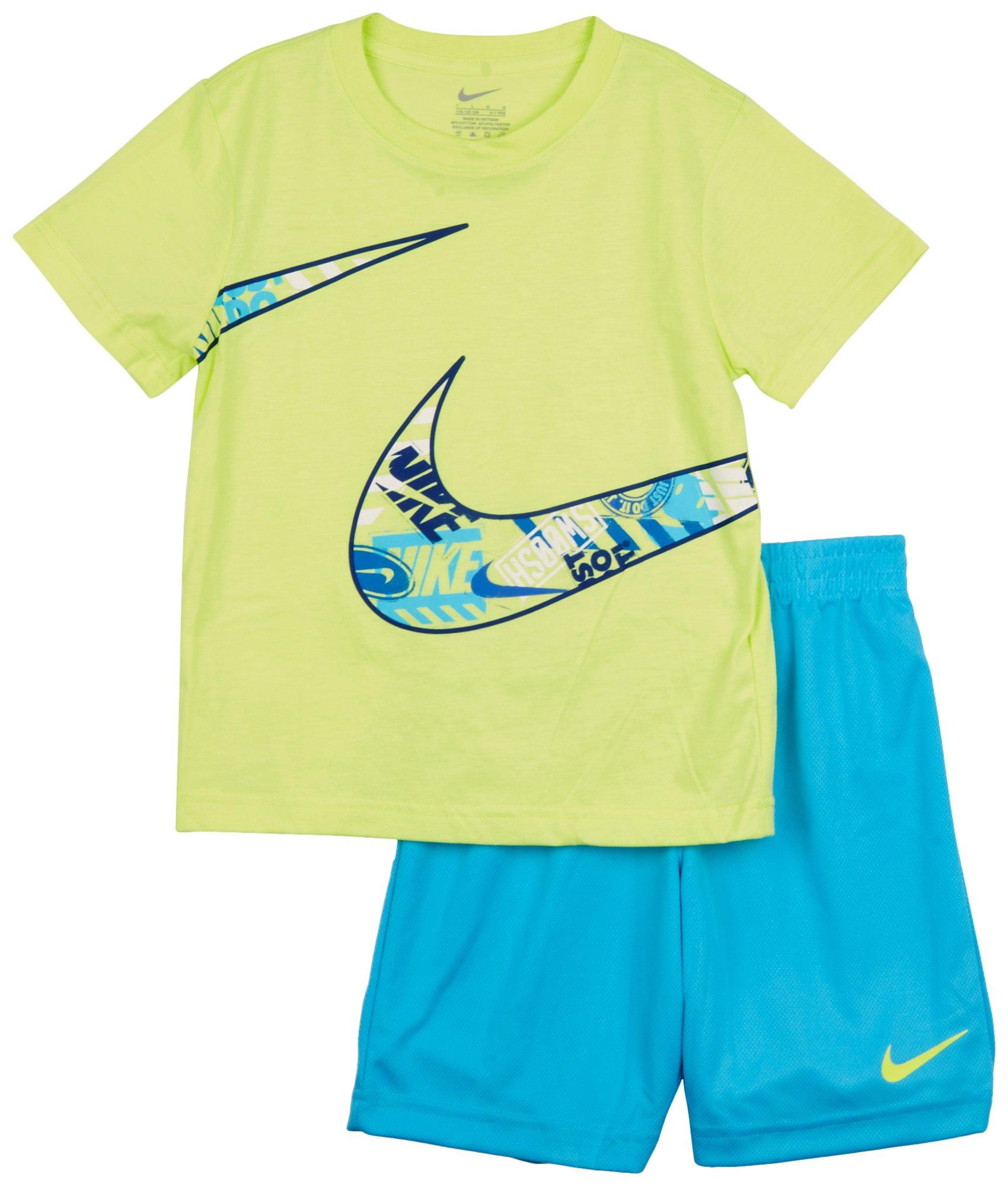 Nike Little Boys 2-pc. Wild Air Mesh Swoosh T-Shirt Set