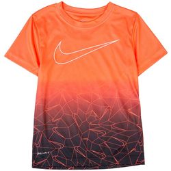 Nike Little Boys All-Over Swoosh Logo Diamond T-Shirt